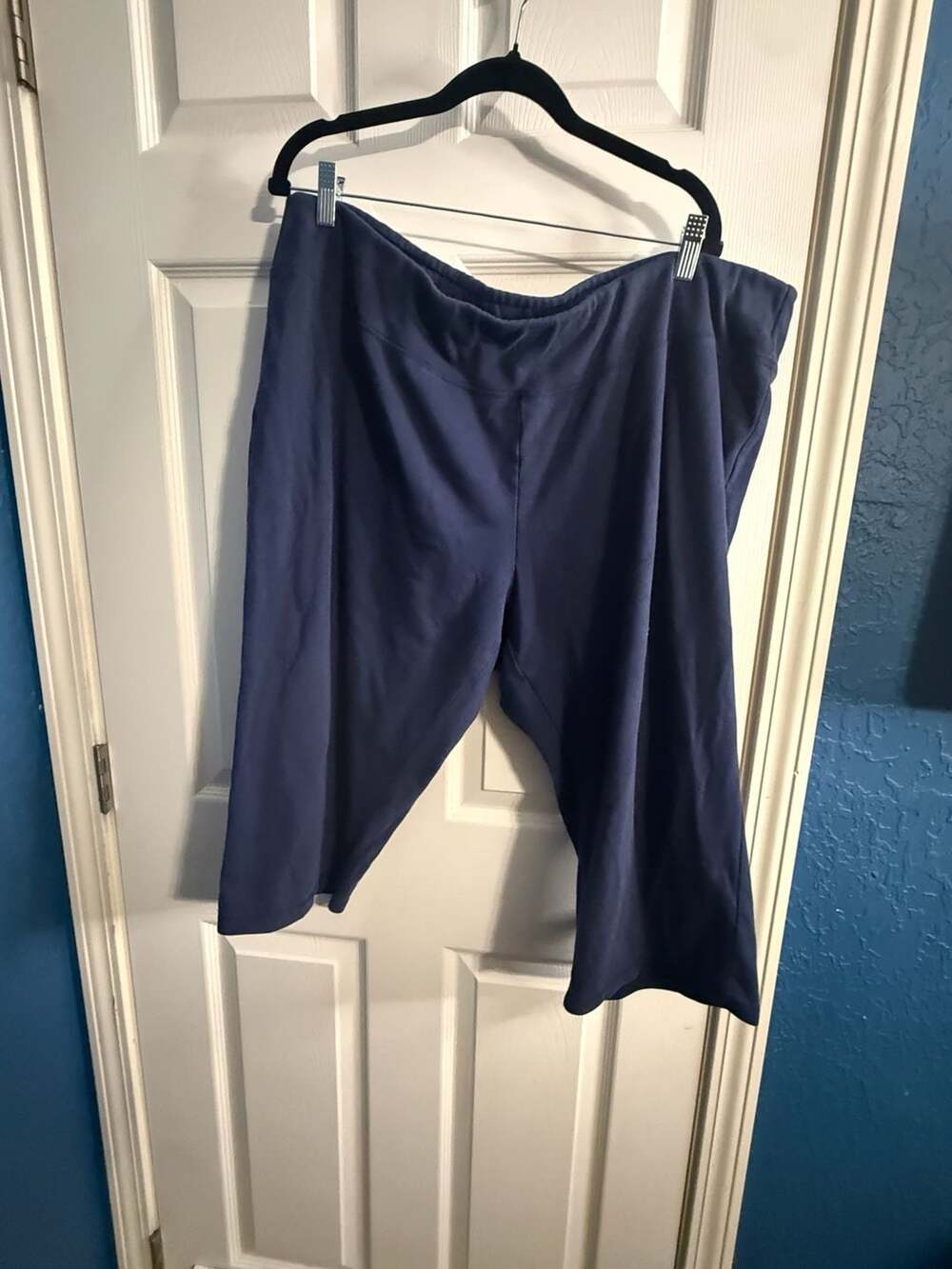 Catherines Yoga Capri Petite Navy Blue 3XWP 26/28W Pants